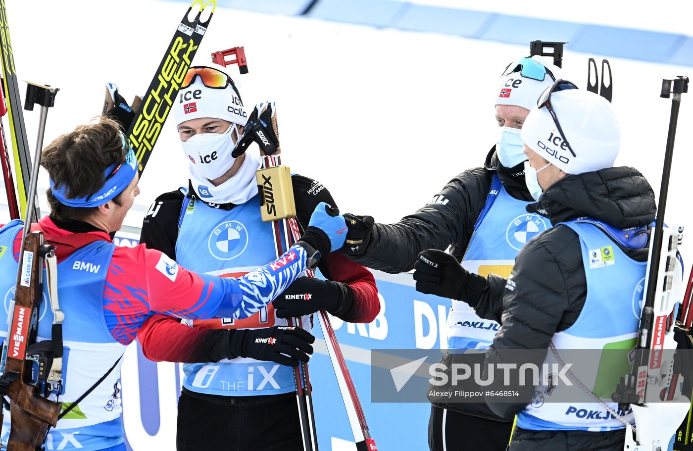 Slovenia Biathlon Worlds Men Relay