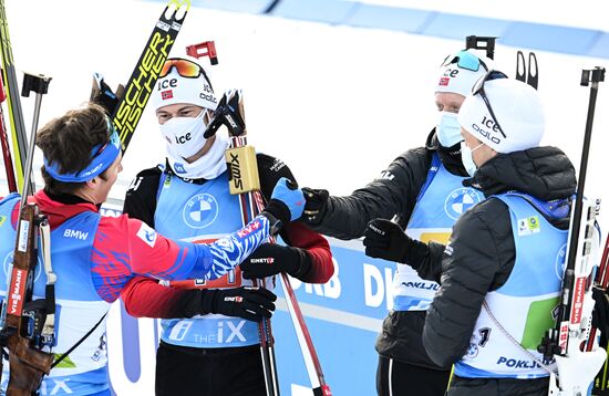 Slovenia Biathlon Worlds Men Relay
