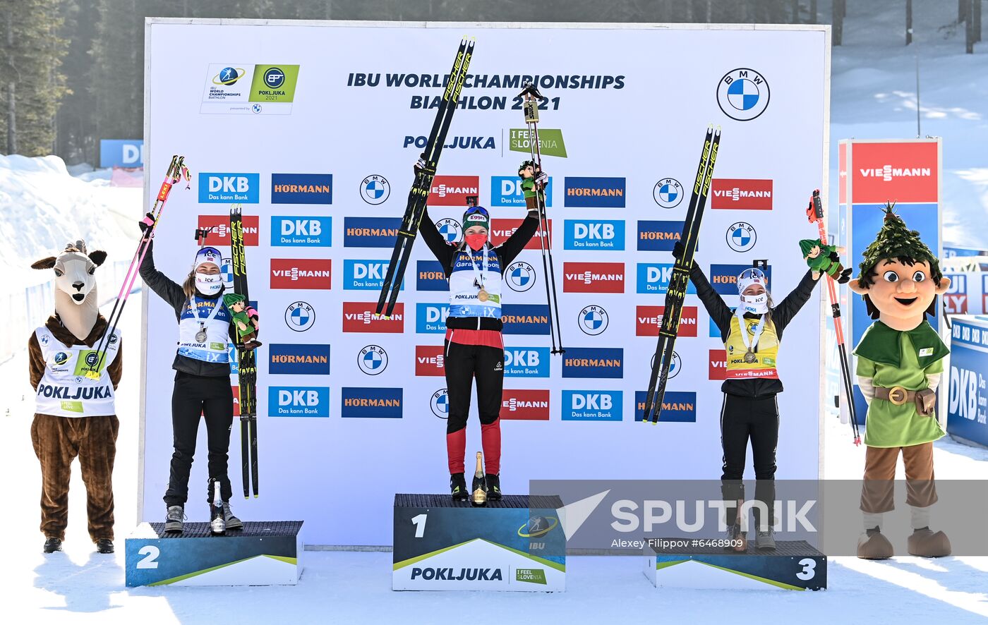 Slovenia Biathlon Worlds Women Mass Start