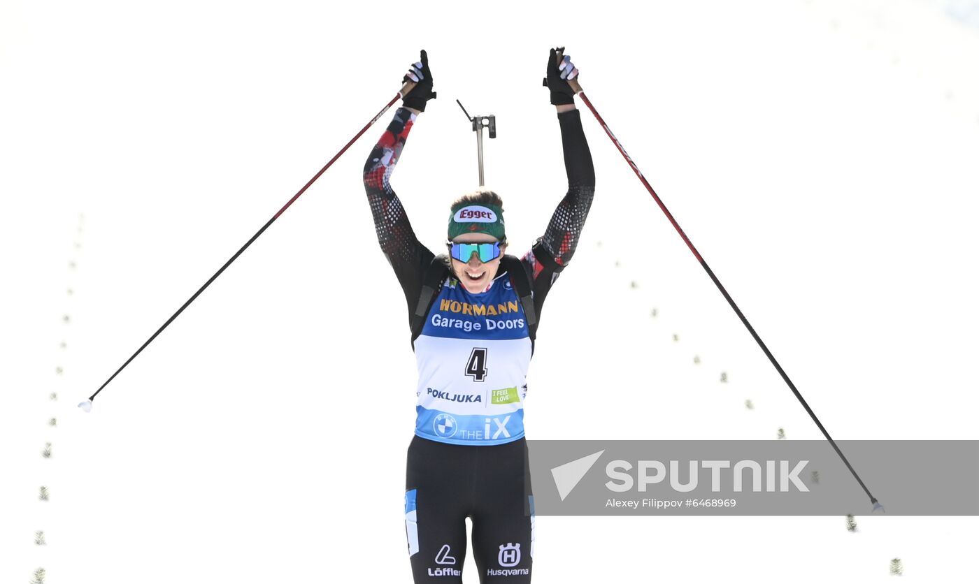 Slovenia Biathlon Worlds Women Mass Start