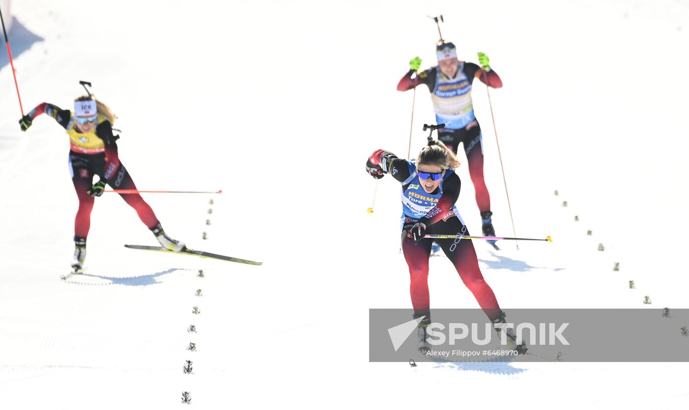 Slovenia Biathlon Worlds Women Mass Start