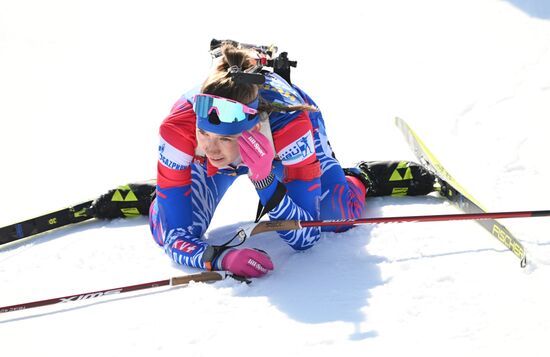 Slovenia Biathlon Worlds Women Mass Start
