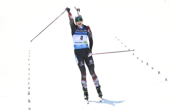 Slovenia Biathlon Worlds Women Mass Start