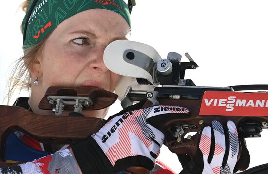 Slovenia Biathlon Worlds Women Mass Start