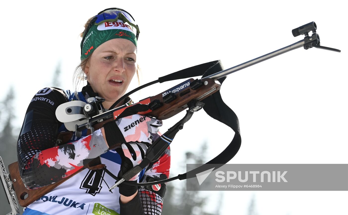 Slovenia Biathlon Worlds Women Mass Start