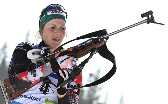 Slovenia Biathlon Worlds Women Mass Start