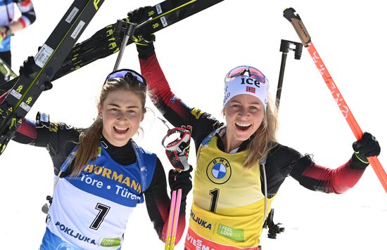 Slovenia Biathlon Worlds Women Mass Start