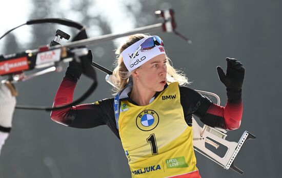 Slovenia Biathlon Worlds Women Mass Start