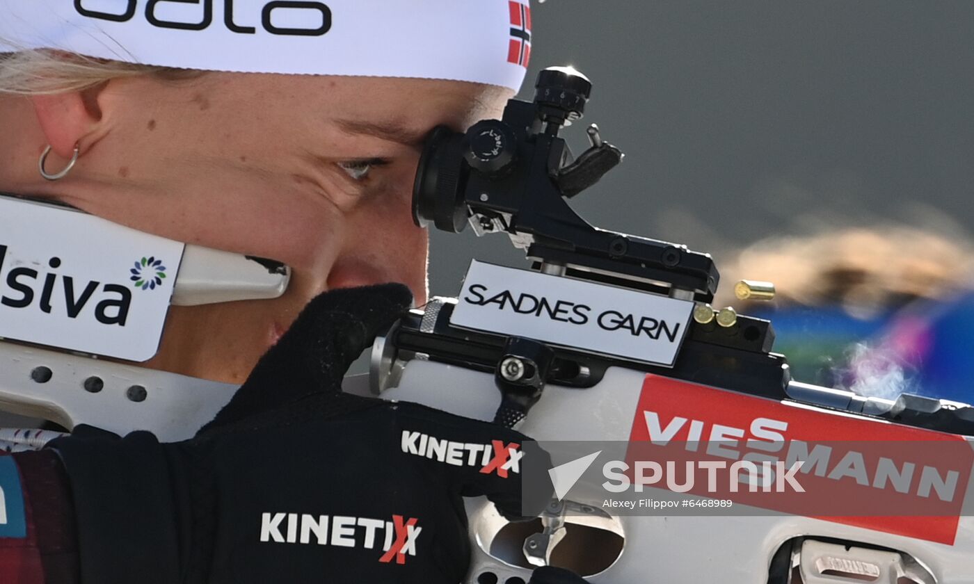Slovenia Biathlon Worlds Women Mass Start