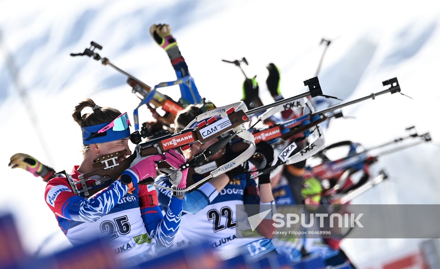 Slovenia Biathlon Worlds Women Mass Start