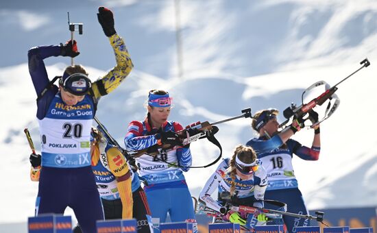 Slovenia Biathlon Worlds Women Mass Start