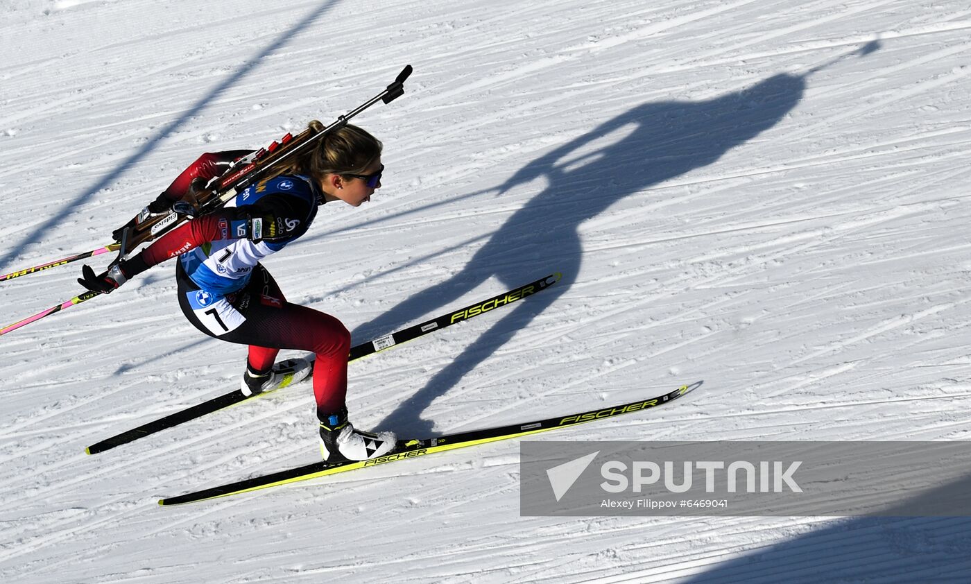 Slovenia Biathlon Worlds Women Mass Start