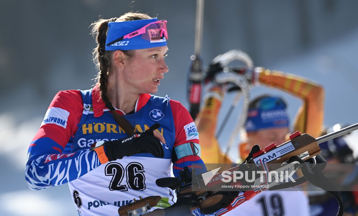 Slovenia Biathlon Worlds Women Mass Start