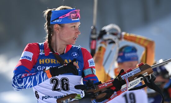 Slovenia Biathlon Worlds Women Mass Start
