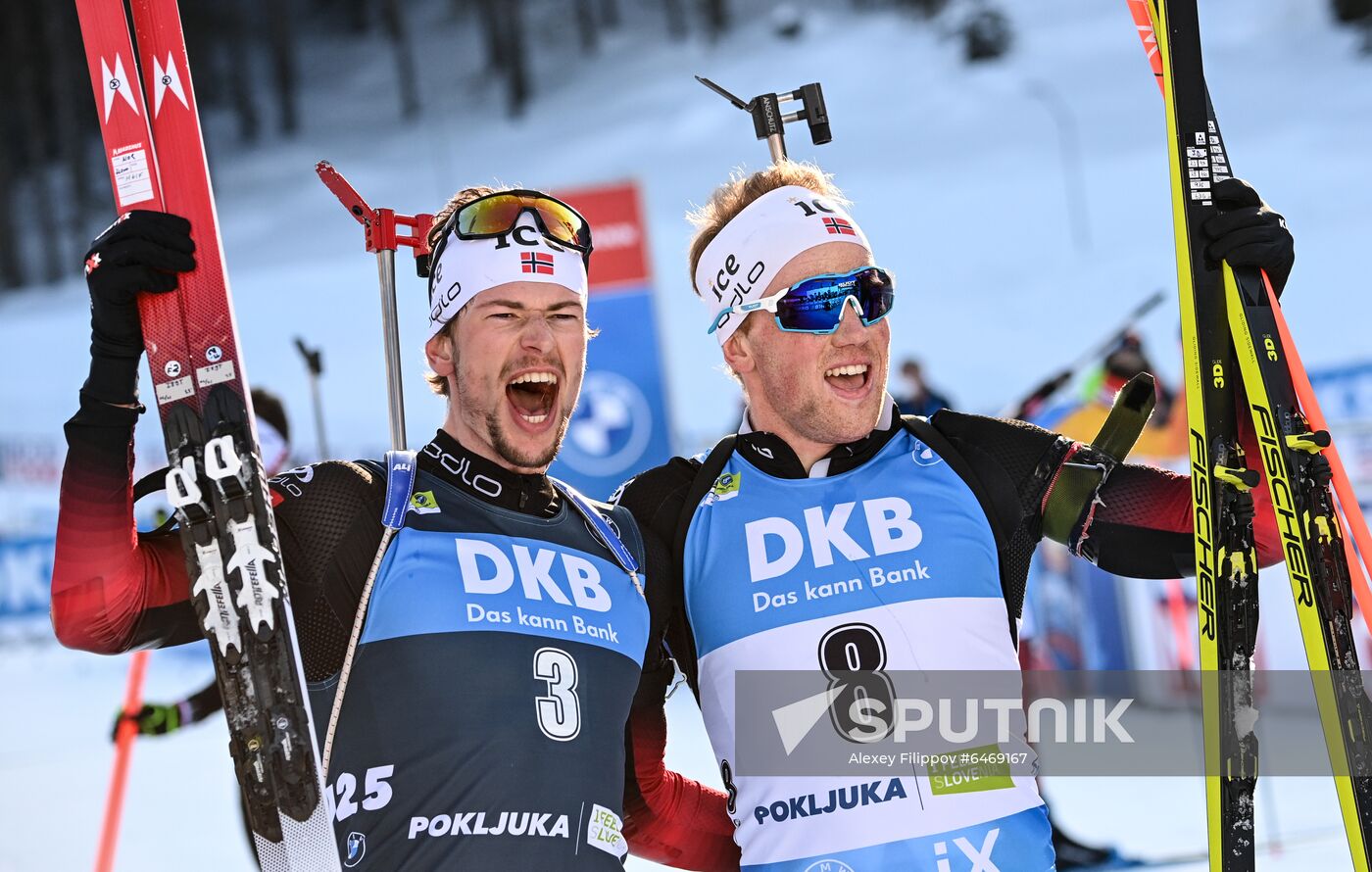 Slovenia Biathlon Worlds Men Mass Start