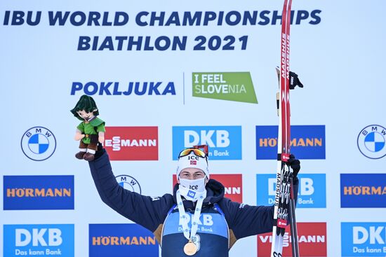 Slovenia Biathlon Worlds Men Mass Start