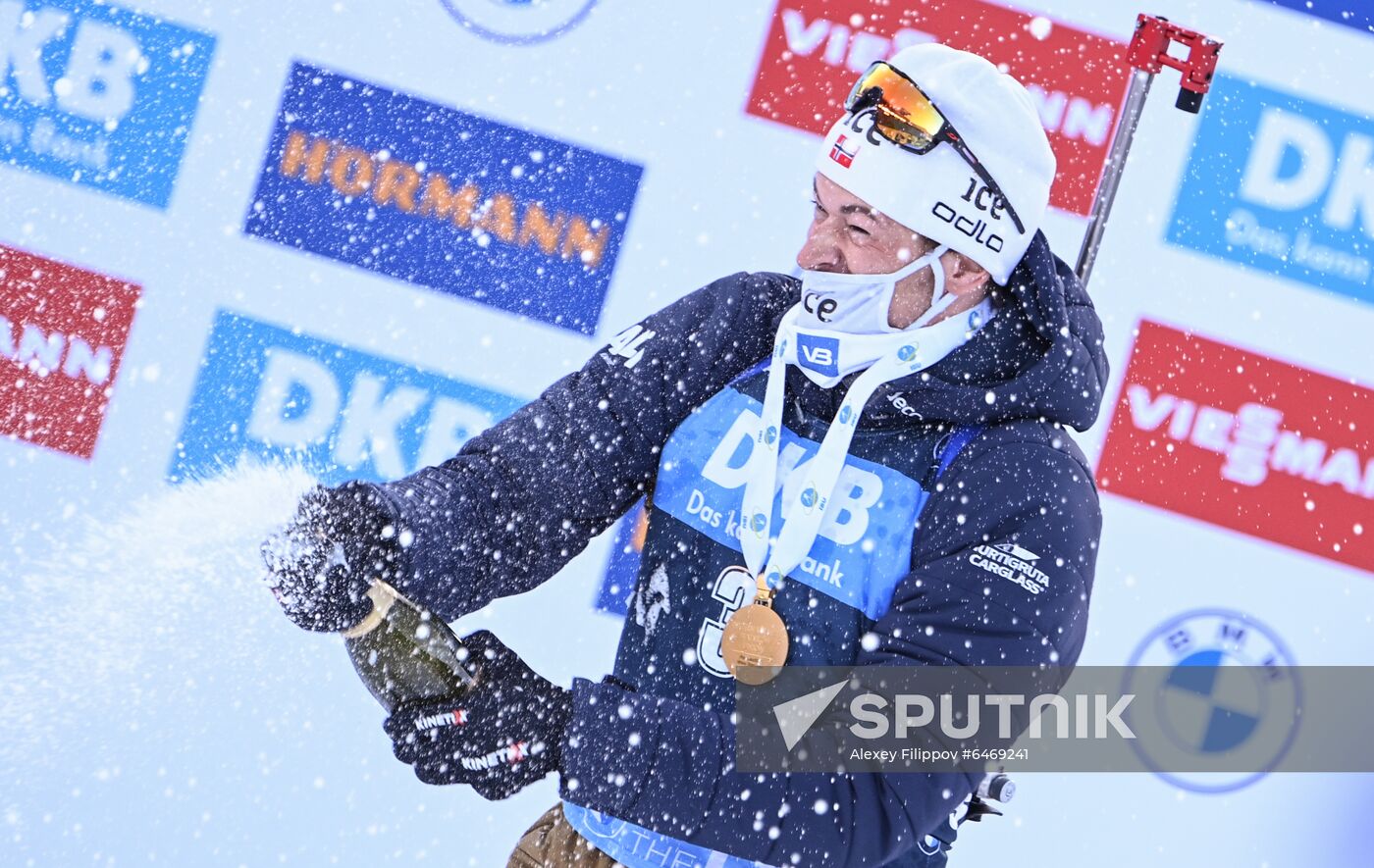 Slovenia Biathlon Worlds Men Mass Start