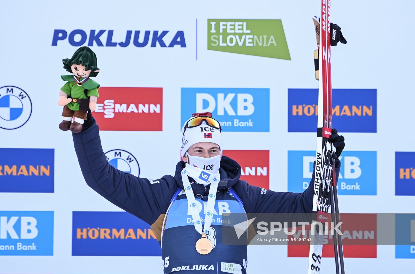 Slovenia Biathlon Worlds Men Mass Start
