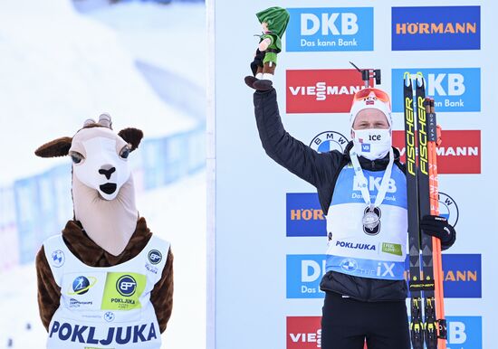 Slovenia Biathlon Worlds Men Mass Start
