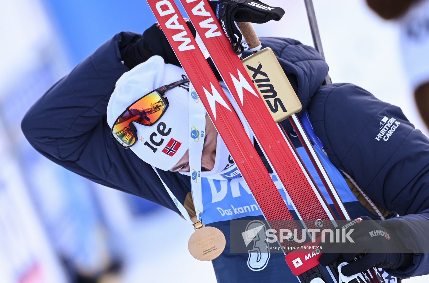 Slovenia Biathlon Worlds Men Mass Start