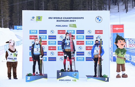 Slovenia Biathlon Worlds Men Mass Start