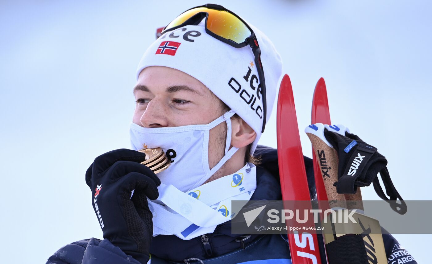 Slovenia Biathlon Worlds Men Mass Start