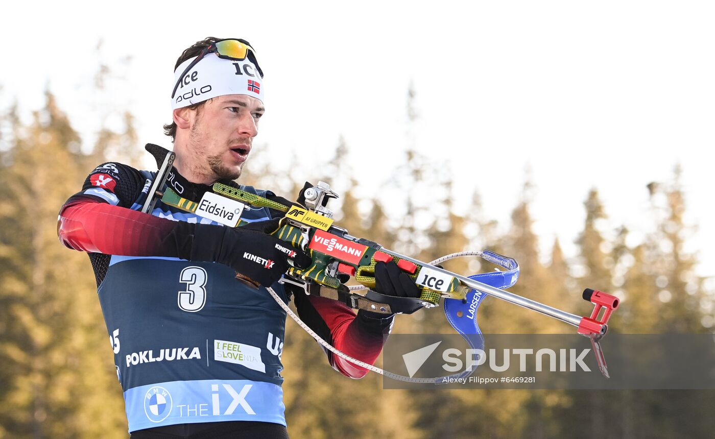 Slovenia Biathlon Worlds Men Mass Start