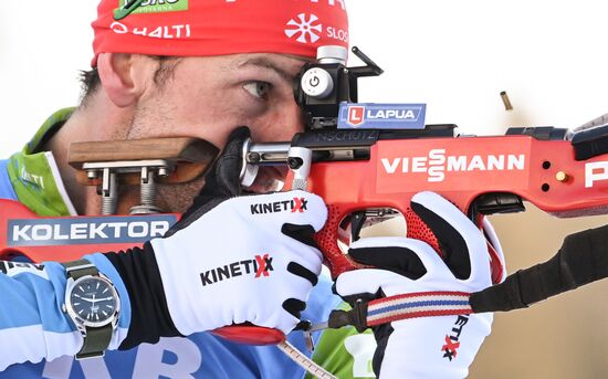 Slovenia Biathlon Worlds Men Mass Start