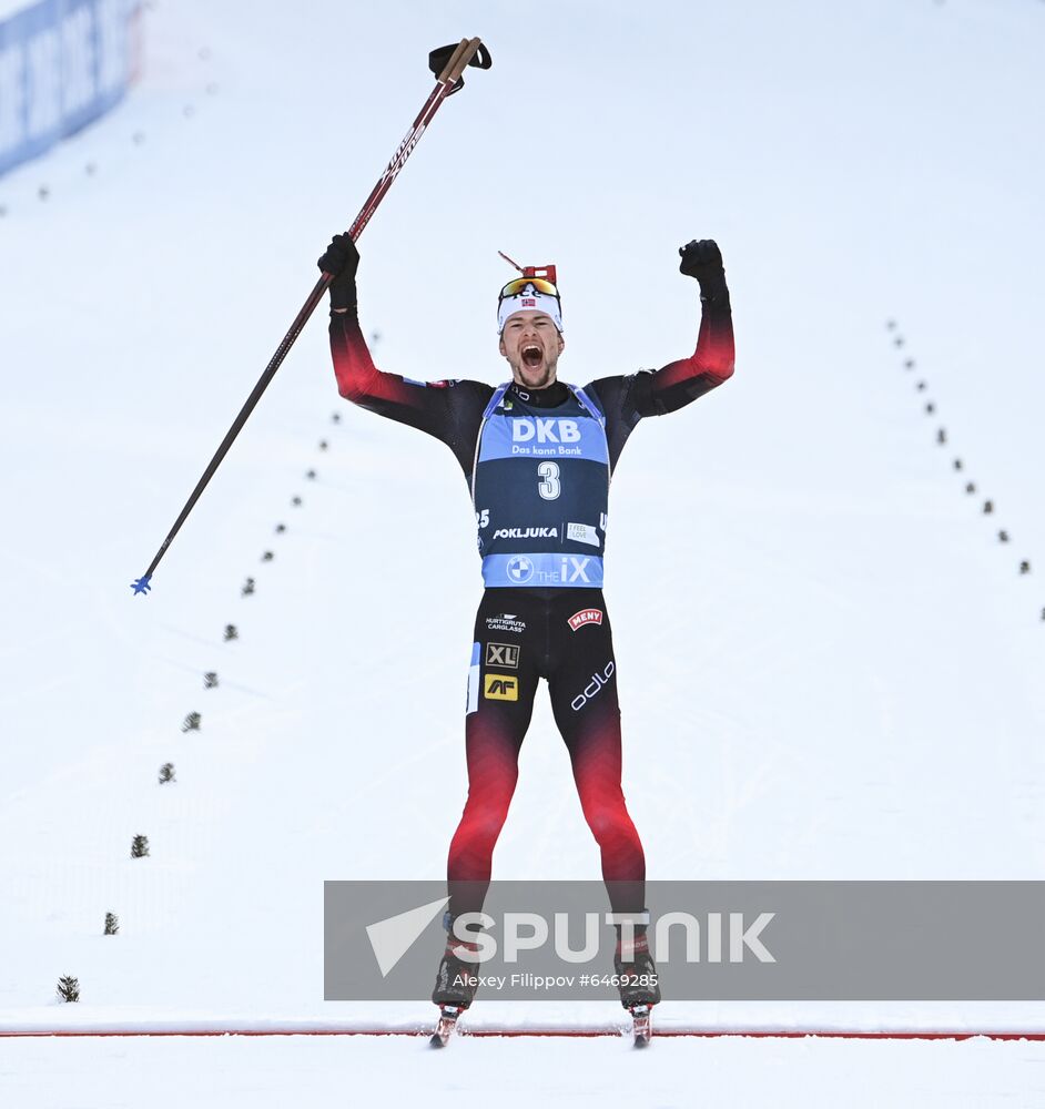 Slovenia Biathlon Worlds Men Mass Start