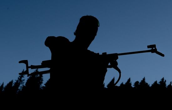 Slovenia Biathlon Worlds Men Mass Start