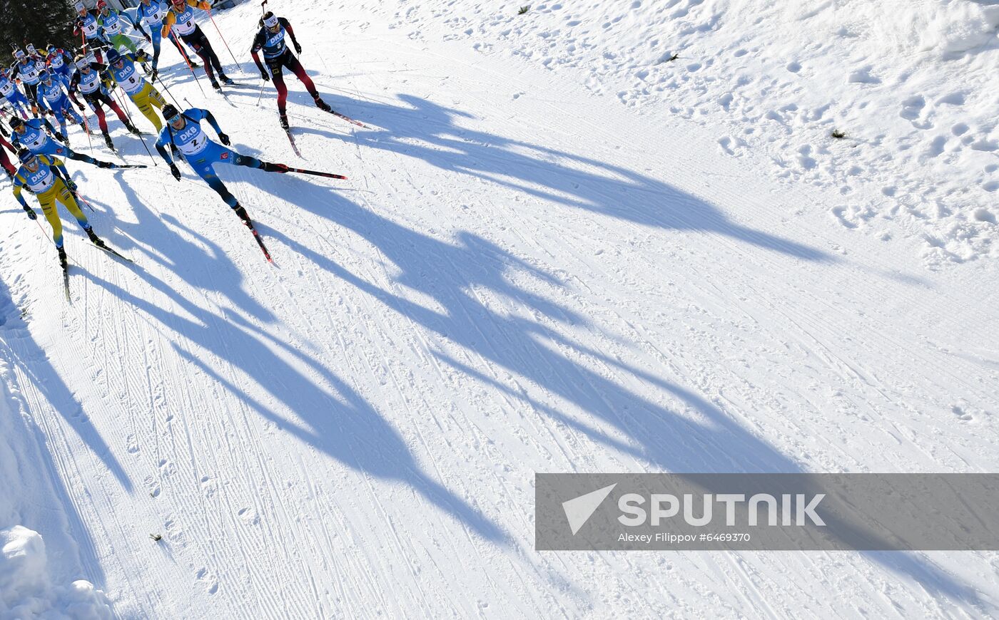 Slovenia Biathlon Worlds Men Mass Start