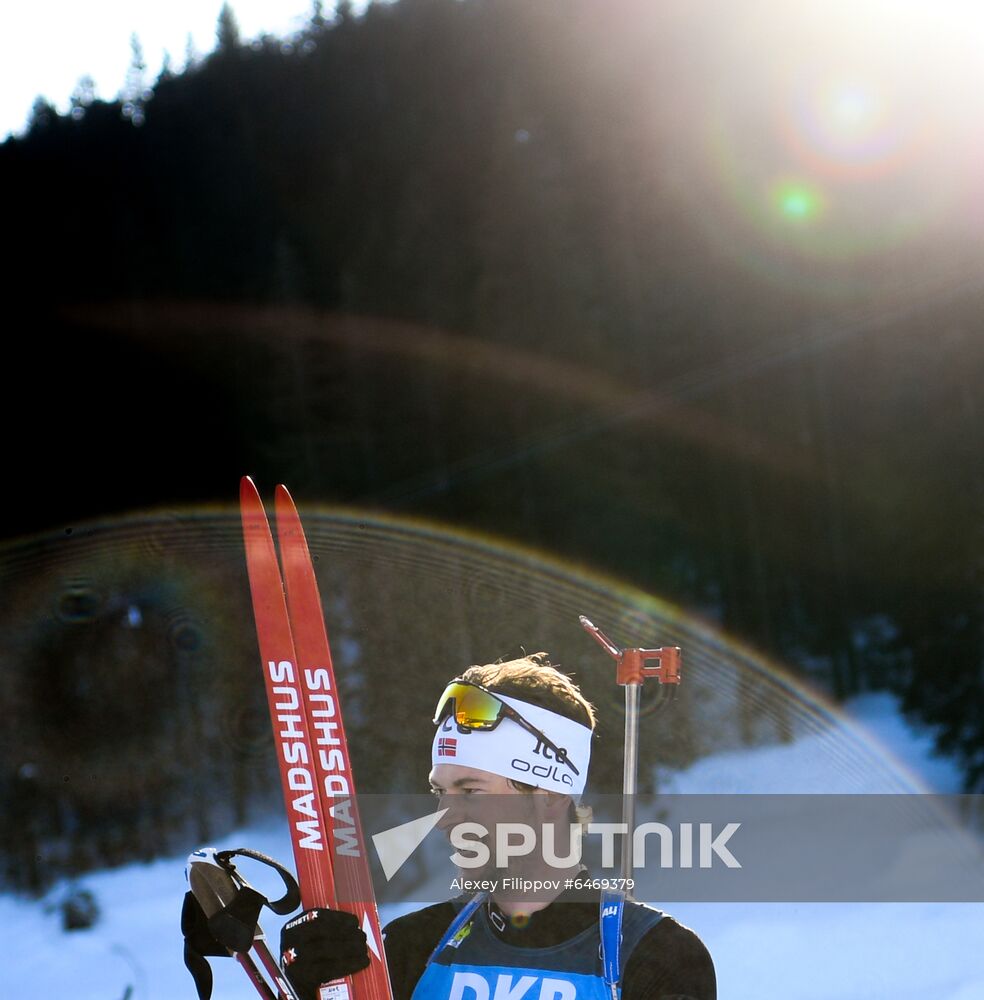 Slovenia Biathlon Worlds Men Mass Start