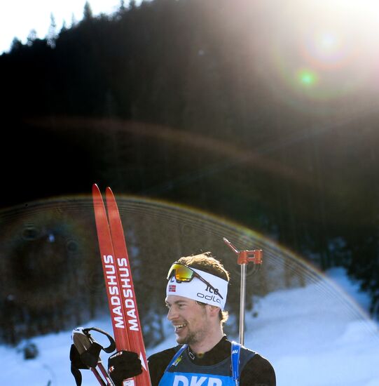 Slovenia Biathlon Worlds Men Mass Start