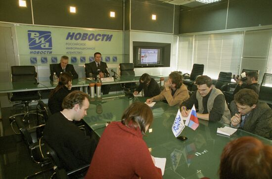 News conference at RIA Novosti