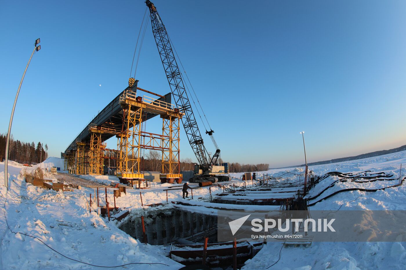 Russia Yenisei River Bridge Construction