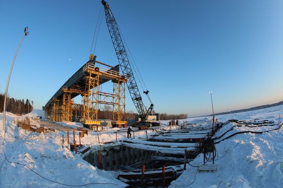 Russia Yenisei River Bridge Construction