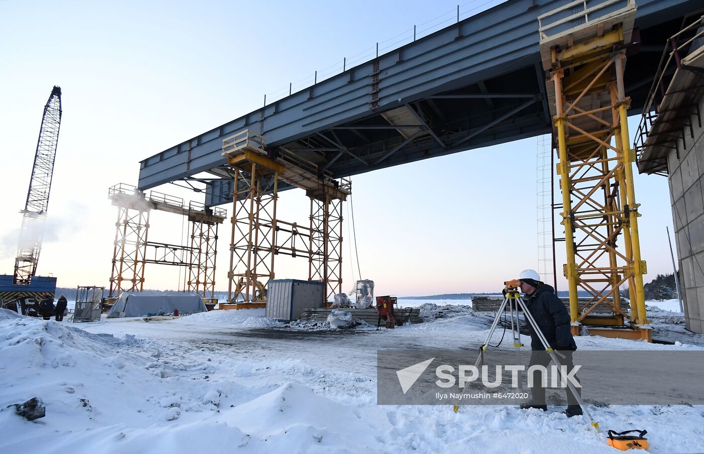 Russia Yenisei River Bridge Construction