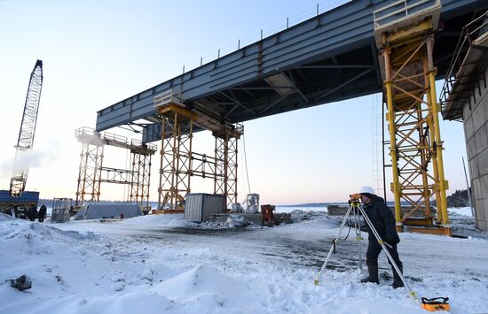 Russia Yenisei River Bridge Construction