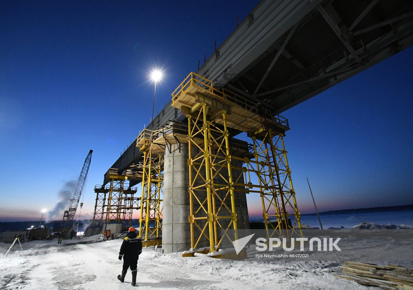 Russia Yenisei River Bridge Construction