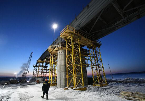 Russia Yenisei River Bridge Construction