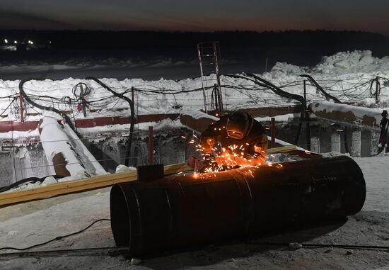 Russia Yenisei River Bridge Construction