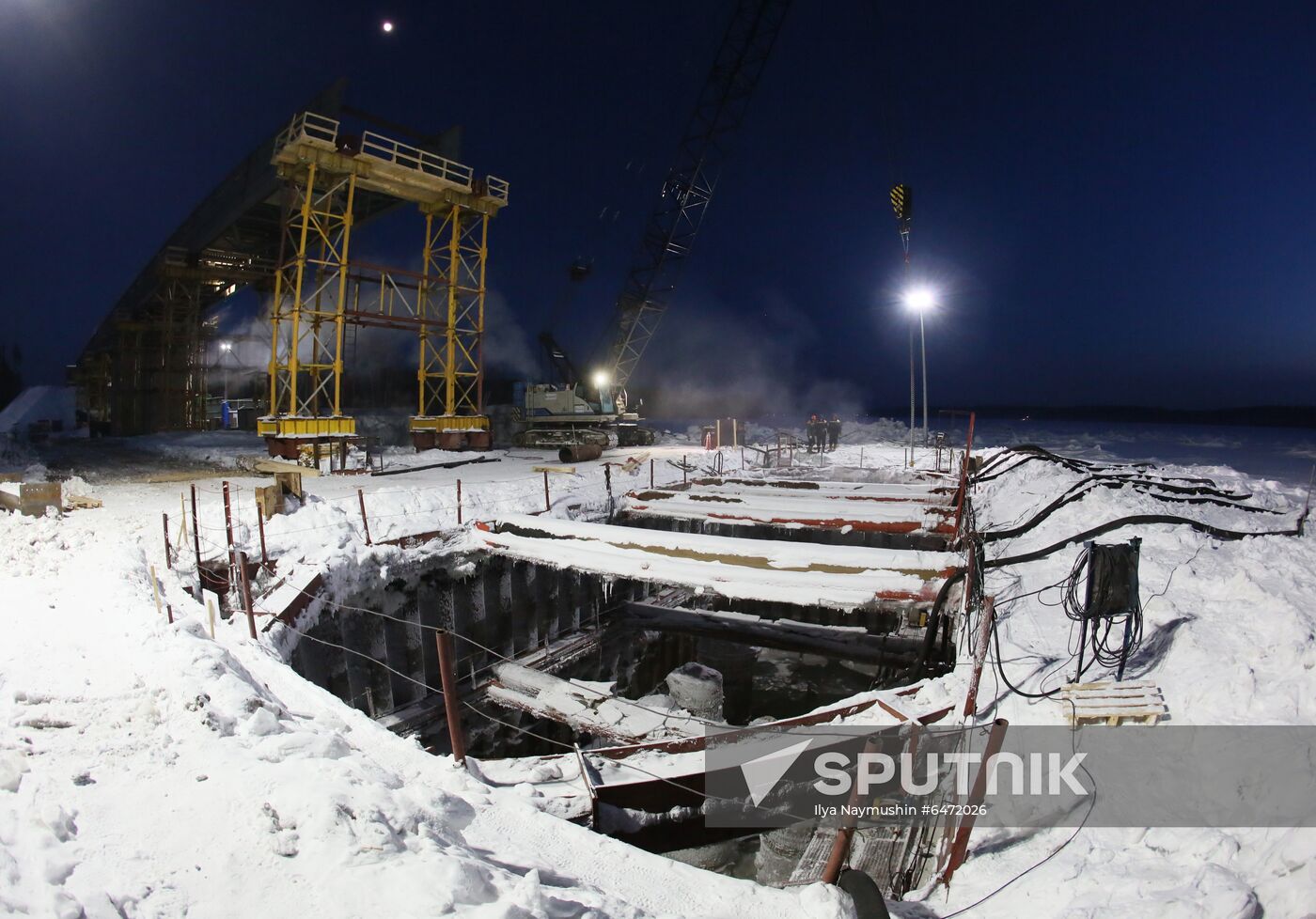 Russia Yenisei River Bridge Construction