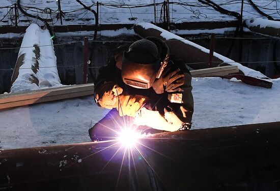 Russia Yenisei River Bridge Construction