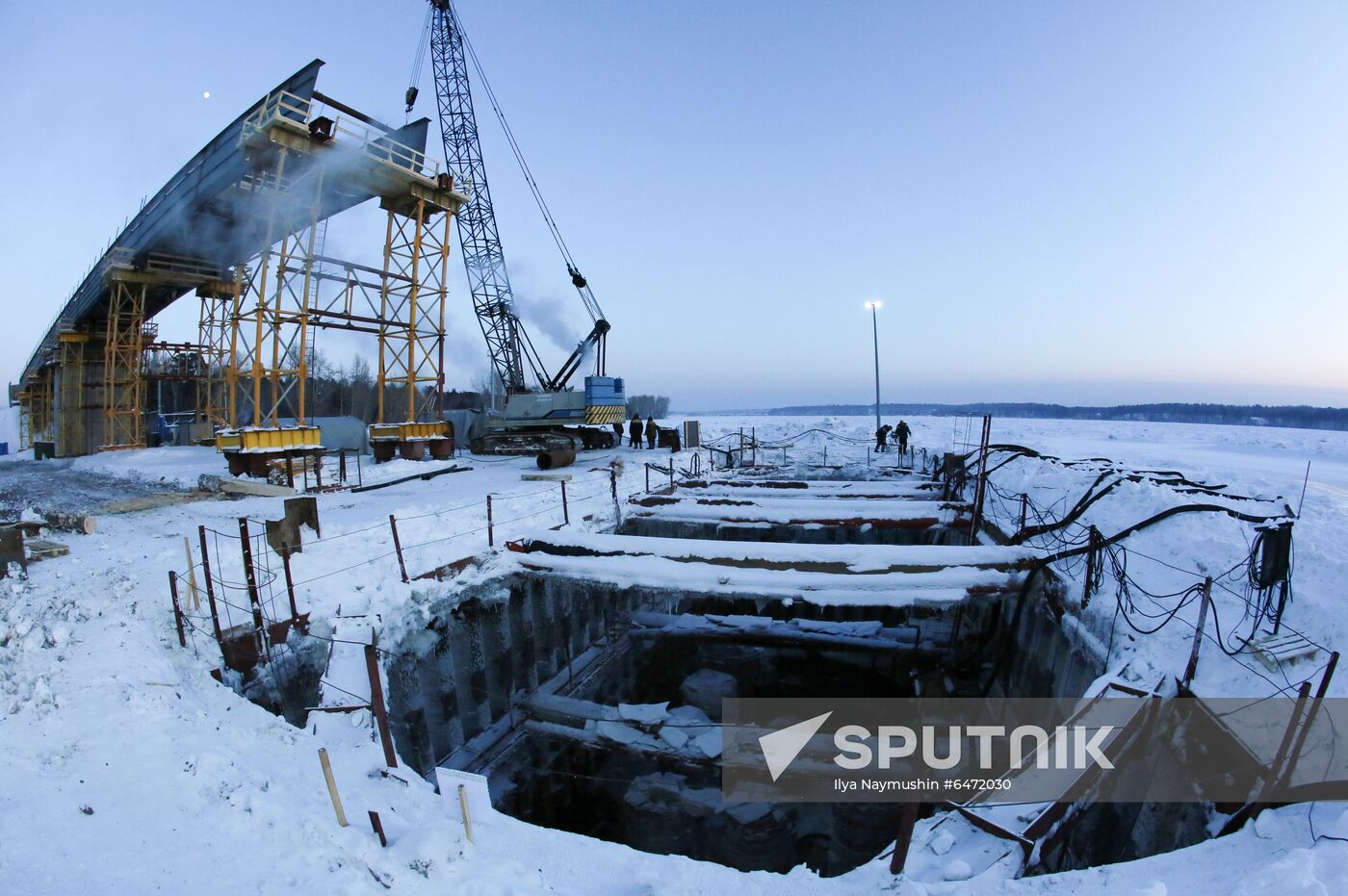 Russia Yenisei River Bridge Construction