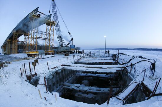 Russia Yenisei River Bridge Construction