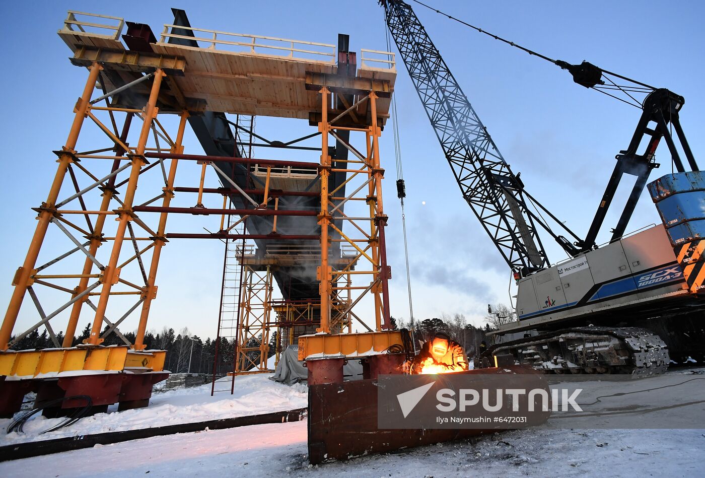 Russia Yenisei River Bridge Construction