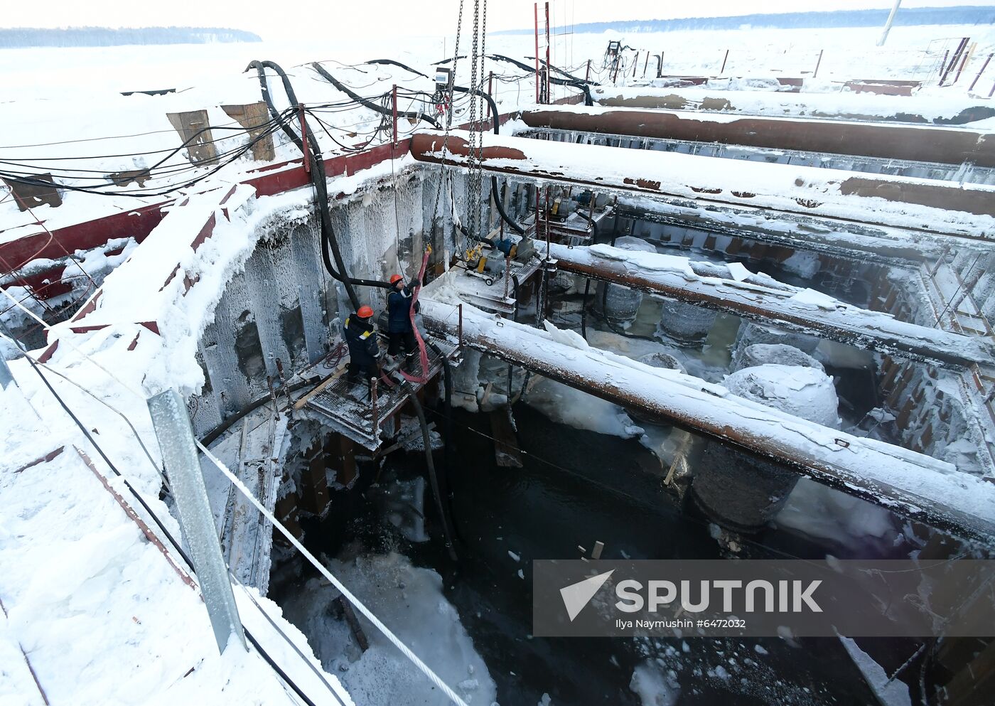 Russia Yenisei River Bridge Construction