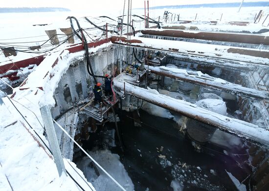 Russia Yenisei River Bridge Construction