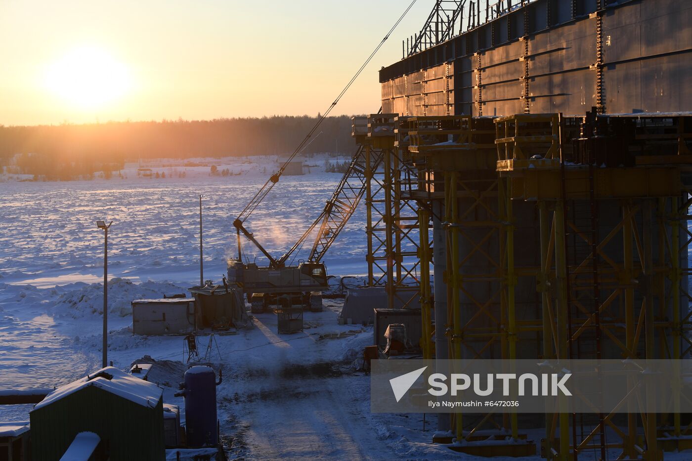 Russia Yenisei River Bridge Construction