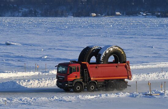 Russia Yenisei River Bridge Construction